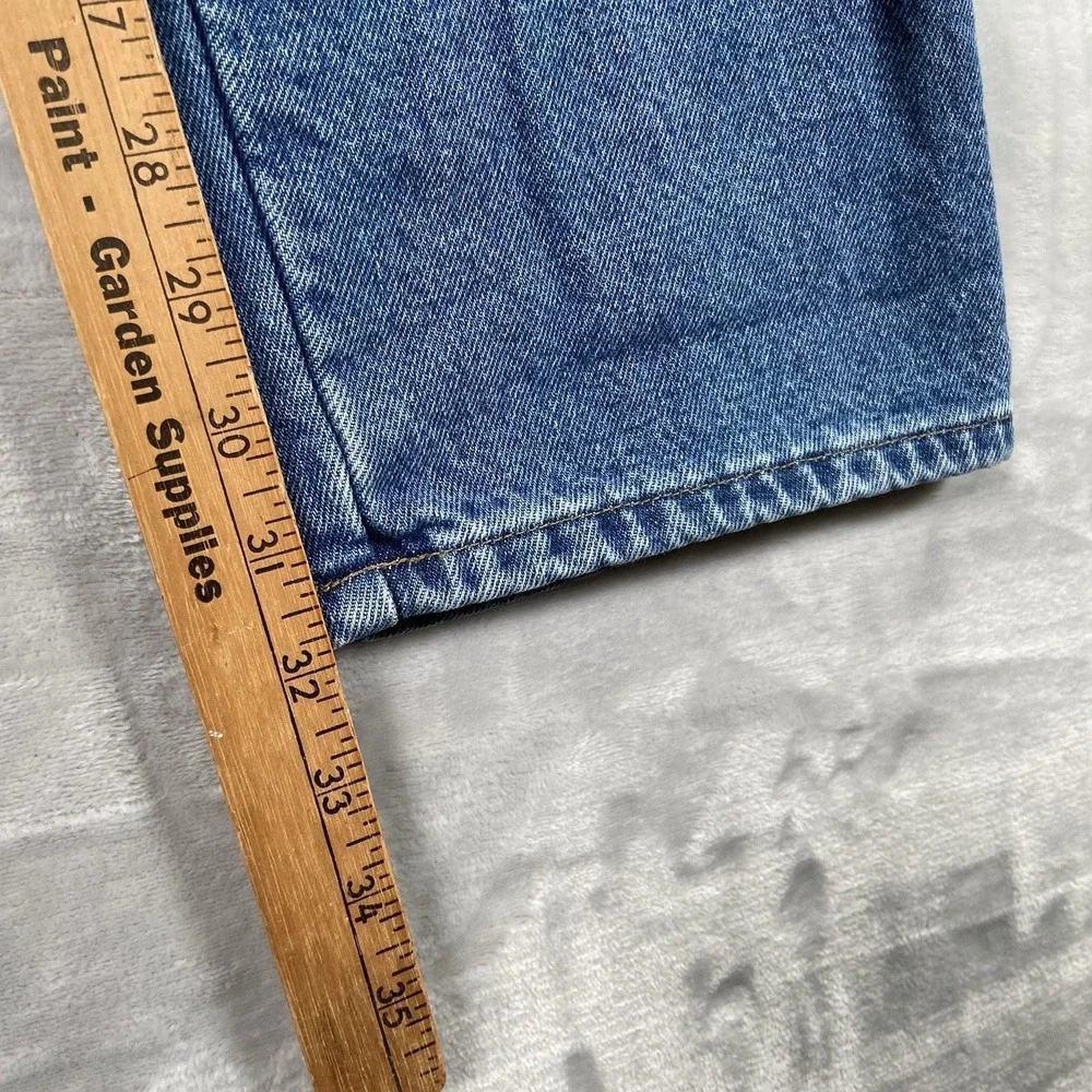 L.L. Bean Jeans mens 34x32 Flannel Lined Relaxed Fit Denim Blue Outdoor Workwear